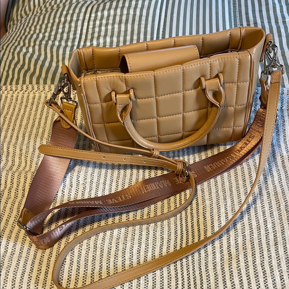 Steve Madden Camel Quilted Satchel - Picture 4 of 6